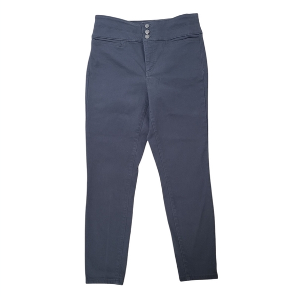 Loft High Waist 3 Button Skinny Ankle Pants Dark Gray Size 8 - Picture 1 of 12